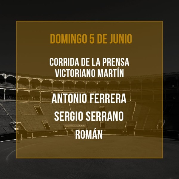 05/06 San Isidro (19:00) Espectáculo taurino FORMATO PDF