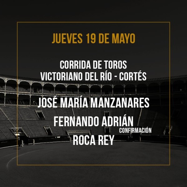 19/05 San Isidro (19:00) Bullfighting show PDF FILE