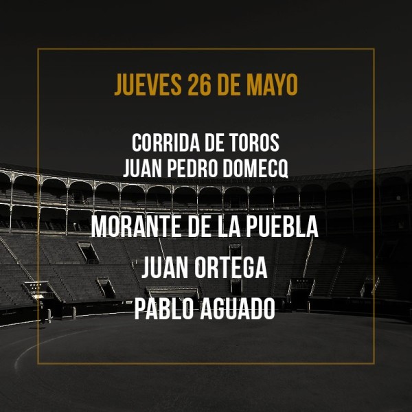 26/05 San Isidro (19:00) Bullfighting show PDF FILE