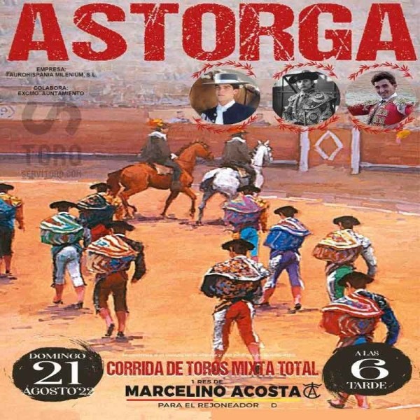 21/08 Astorga (18:00) Toros RECOGER EN TAQUILLA.