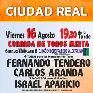 16/08 Ciudad Real (19:30) Toros
