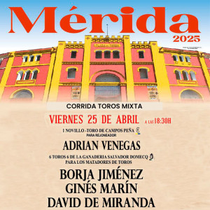 Bullfight ticket Mérida - Mérida April 25th| Servitoro