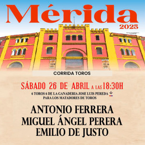 Bullfight ticket Mérida - Mérida April 26th| Servitoro