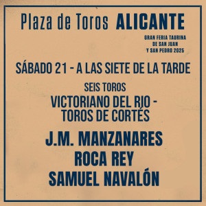 Entradas toros Alicante - sábado 21 junio a las 19 horas
