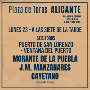 Entradas toros Alicante - 23 junio a las 2025