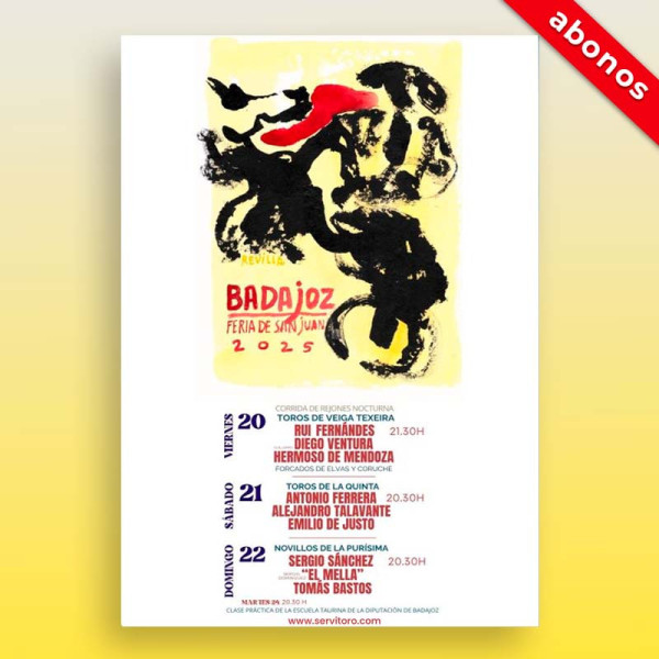 Abono Toros Badajoz - Feria de San Juan 2025 - Junio 20-22