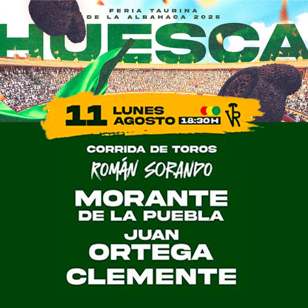 Bullfight tickets Huesca - August 11th in Albahaca fair| Servitoro.com