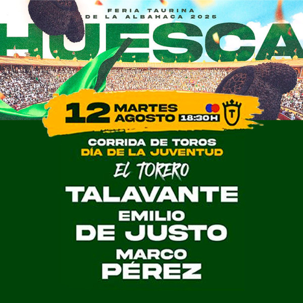 Entradas Toros Huesca - 12 de Agosto Toros de El Torero| Servitoro