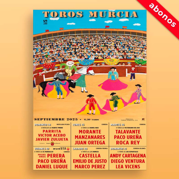 Bullfighting tickets Murcia- Season ticket 6 events - Servitoro