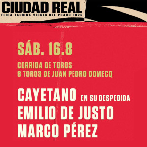 Entradas Toros Ciudad Real - Marco Pérez 16 de Agosto -  Servitoro.com