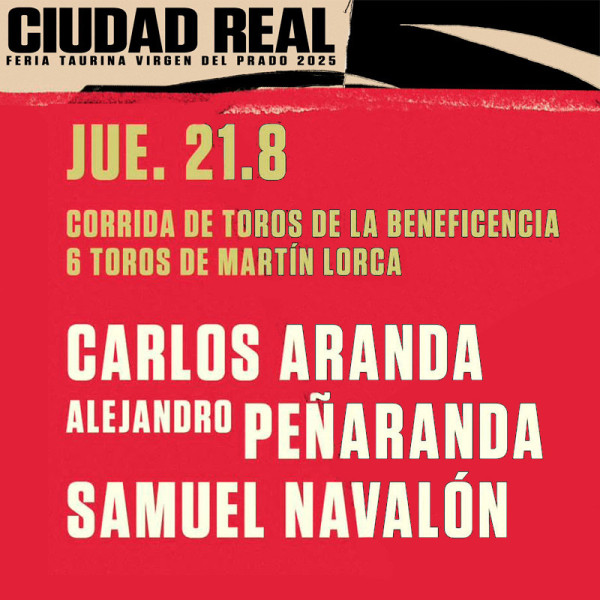Entradas Toros Ciudad Real 2025 - 21 de Agosto -  Servitoro.com