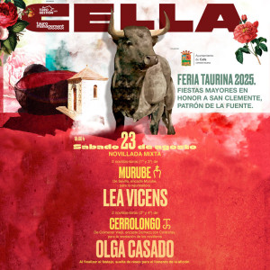 Bullfight tickets Cella - Novillada show - August 23rd