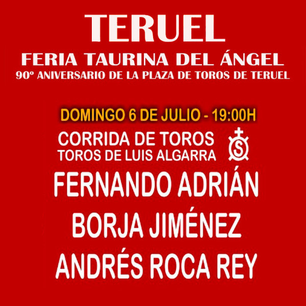 Entradas Toros Teruel 2025 - Fiestas del Ángel - Servitoro.com