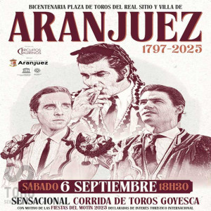 Bullfight tickets Aranjuez for Talavante festivities - September 6th