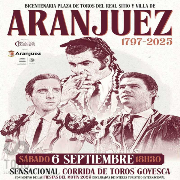 Bullfight tickets Aranjuez for Talavante festivities - September 6th