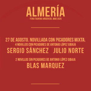 Entradas Toros Almería  2025 – Virgen del mar| Servitoro.com