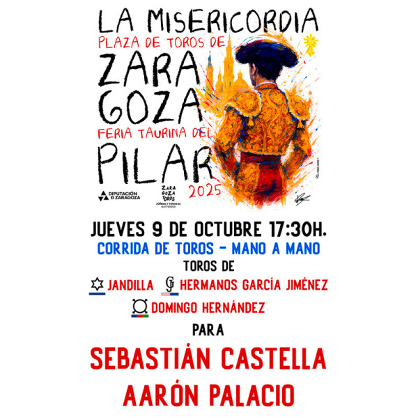 Bullfight tickets Zaragoza –El Pilar, October 9th. Servitoro