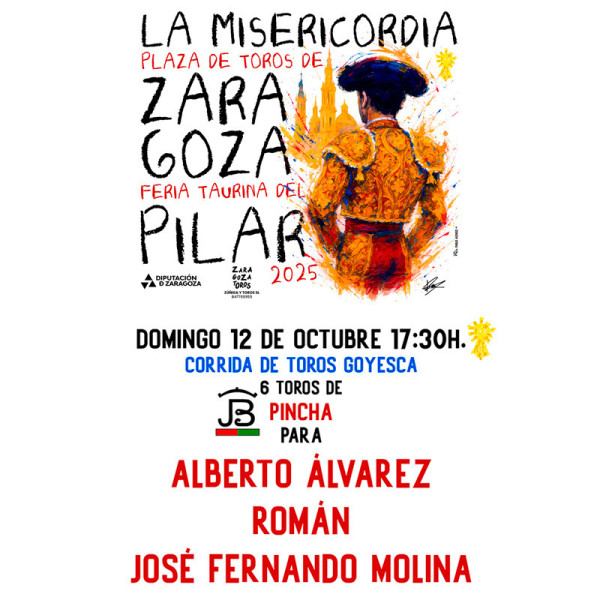 Bullfight tickets Zaragoza –El Pilar, October 12th. Servitoro