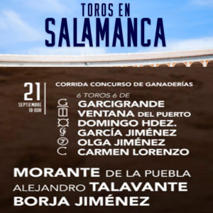 Entradas Toros Salamanca - Virgen de La Vega, Septiembre 21