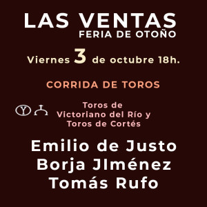 Bullfight tickets Madrid - Las Ventas bullring |October 3rd