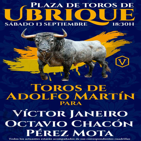 Entradas Toros Ubrique, Gran corrida de toros septiembre 13 - Servitoro.com