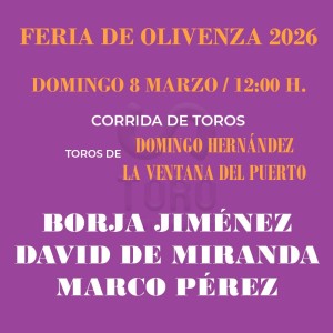 Plaza de toros de Olivenza - Venta de entradas 8 marzo 2026