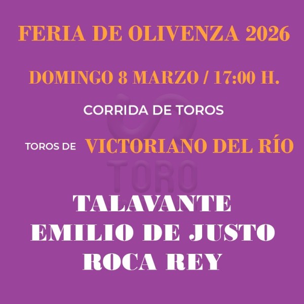 Plaza de toros de Olivenza - corrida de toros 8 de marzo 2026
