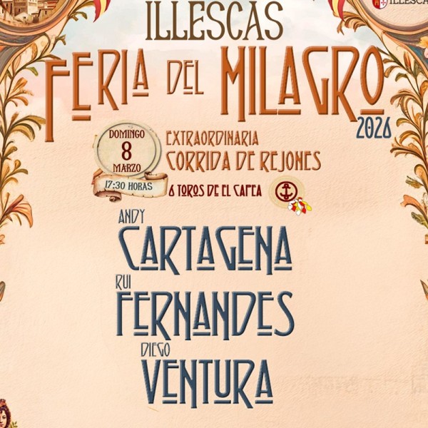 Rejones tickets Illescas 8 March 2026 | Diego Ventura, Andy Cartagena & Rui Fernandes