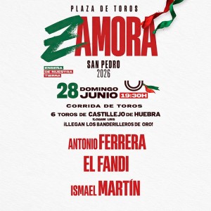 Bullfight tickets Zamora - San Pedro 2026 - Junio 28| Servitoro.com