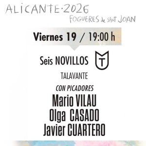 Bullfight tickets Alicante - Hogueras festivities June 19th Servitoro