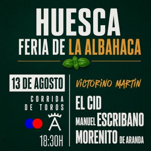Entradas toros Huesca 13 agosoto 2026