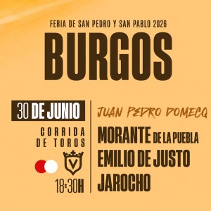 Entradas Toros Burgos - 30 de junio - Servitoro