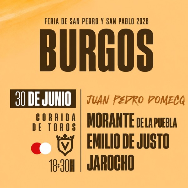 Entradas Toros Burgos - 30 de junio - Servitoro