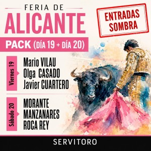 Entradas Toros Alicante  Feria de Hogueras 2026 - Pack 19+20 Junio – Servitoro