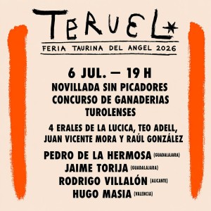 Bullfight tickets Teruel - 2026 Fiestas del Ángel - Novillada sin picadores (Young Bulls)
