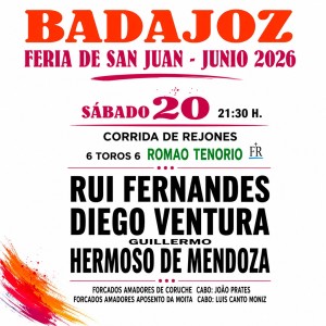 Entradas Toros Badajoz - Feria de San Juan 2026 - Junio 20