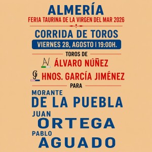 Entradas Toros Almería  2026 – 28 de agosto - Corrida de toros | Servitoro