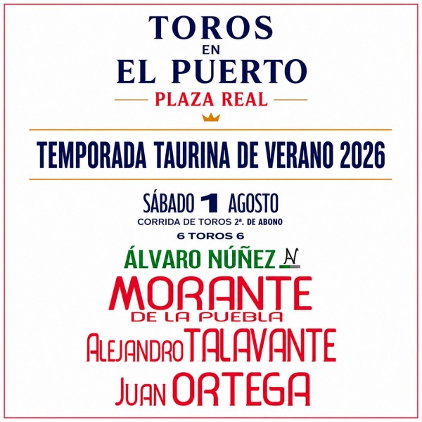 Packs Entradas Toros El Puerto de Santa María - 31 julio + 1, 2 agosto
