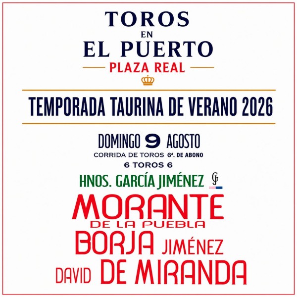 Packs Entradas Toros El Puerto de Santa María - 7, 8 y 9 agosto