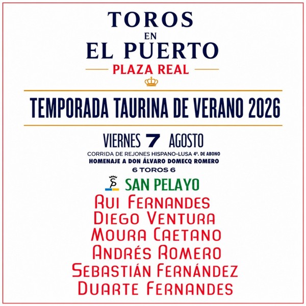 Packs Entradas Toros El Puerto de Santa María - 7, 8 y 9 agosto