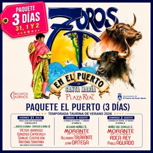 Pack El Puerto 31 julio, 1 y 2 agosto