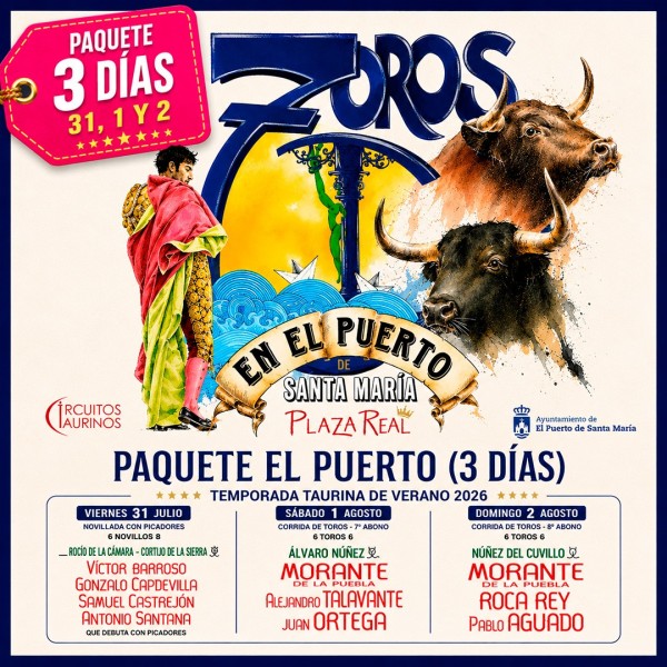Pack El Puerto 31 julio, 1 y 2 agosto