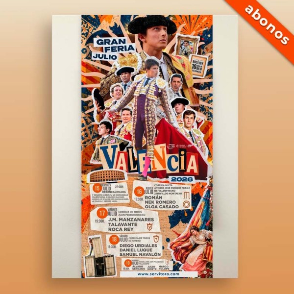 Bullfight tickets Valencia - July 2026 - Multi day passes