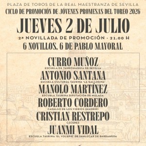 Tickets for the Novillada with Picadores – 2 July