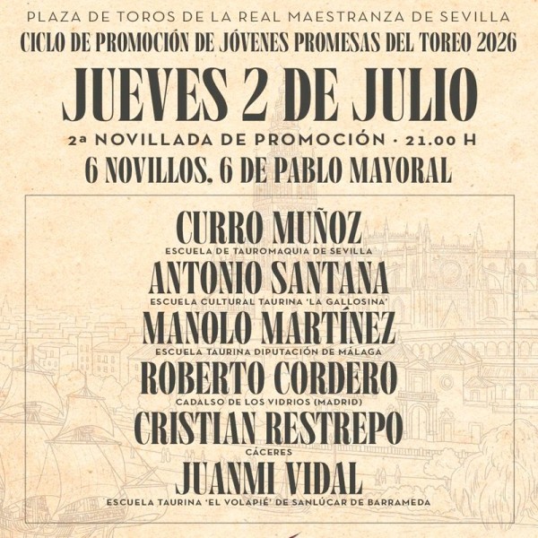 Tickets for the Novillada with Picadores – 2 July