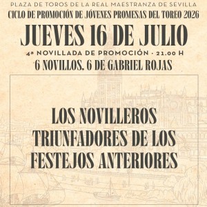 Tickets for the Novillada with Picadores – 16th July