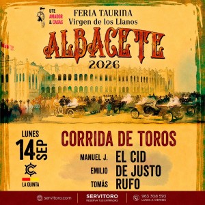 Bullfight tickets Albacete – Virgen de los Llanos fair – September 14