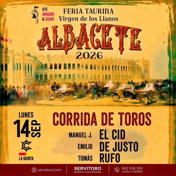 Bullfight tickets Albacete – Virgen de los Llanos fair – September 14