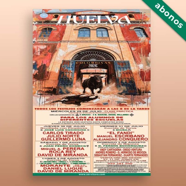 Abono feria taurina Huelva | Las Colombinas 2026