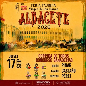 Bullfight tickets Albacete 2026 – Virgen de los Llanos fair – September 17